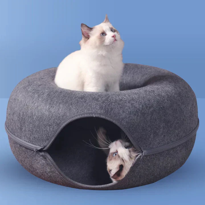 Katzenbett in Donutform – hoher Rand zum Anlehnen – Bild 2