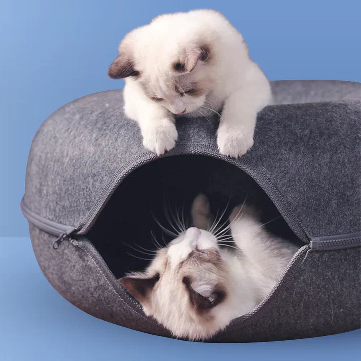 Katzenbett in Donutform – hoher Rand zum Anlehnen – Bild 3