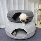Donut Cat Bed with Raised Rim – Gives Your Cat Something to Lean Against – Image 4