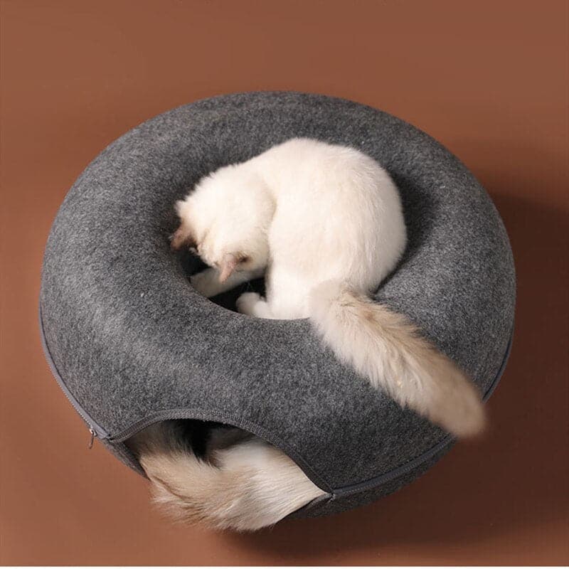 Katzenbett in Donutform – hoher Rand zum Anlehnen – Bild 5