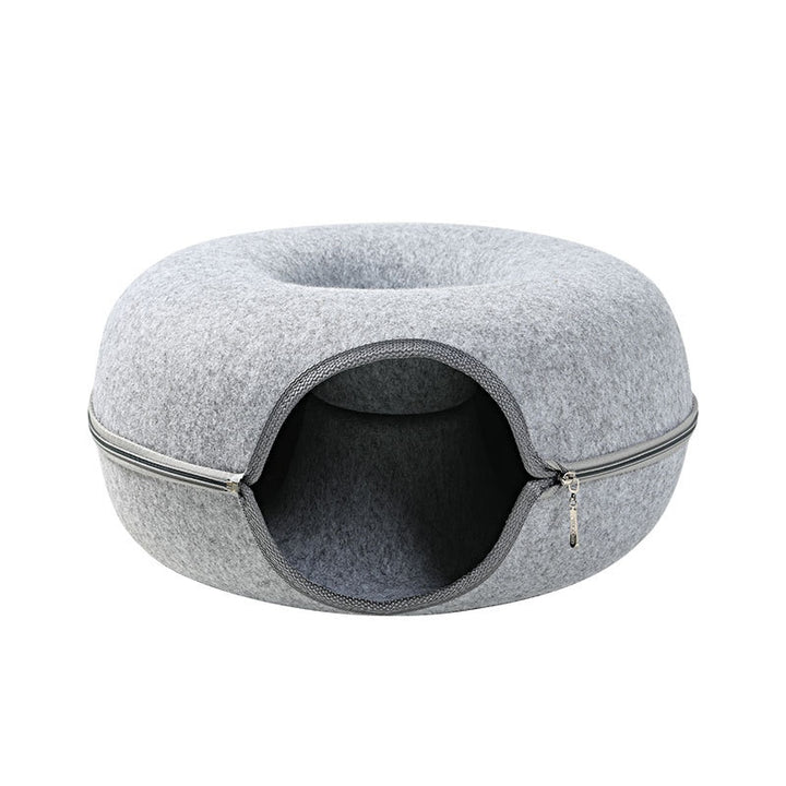 Katzenbett in Donutform – hoher Rand zum Anlehnen – Bild 1