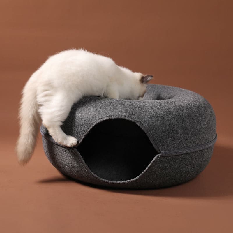 Katzenbett in Donutform – hoher Rand zum Anlehnen – Bild 7