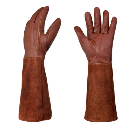 Gartenhandschuhe mit langem Schaft – Handfläche aus Mikrofaserleder – Bild 8