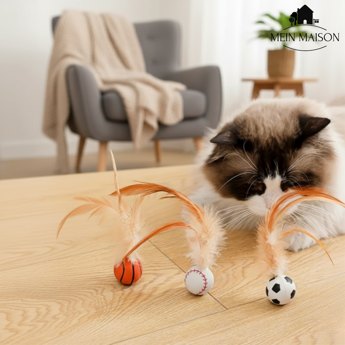 Sprungball für Katzen – rollt unberechenbar, ohne Batterien – Bild 1