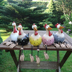 Chicken Fence Ornaments with Hanging Hook – Sit on the Fence Rail All Season – Image 3