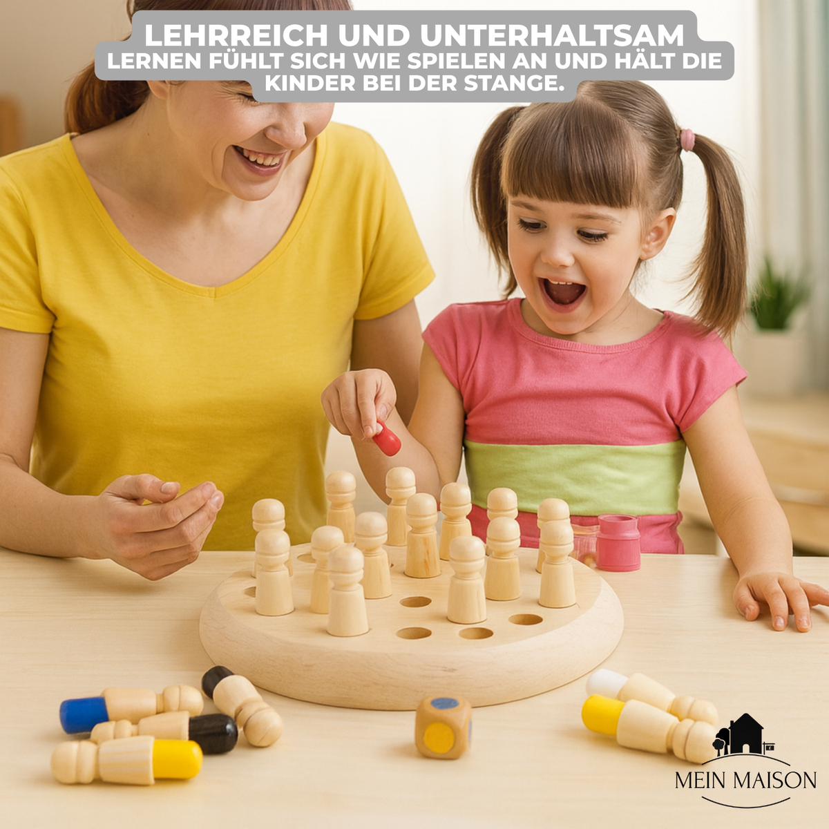 Gedächtnisspiel aus Holz – für Kinder ab drei Jahren – Bild 5