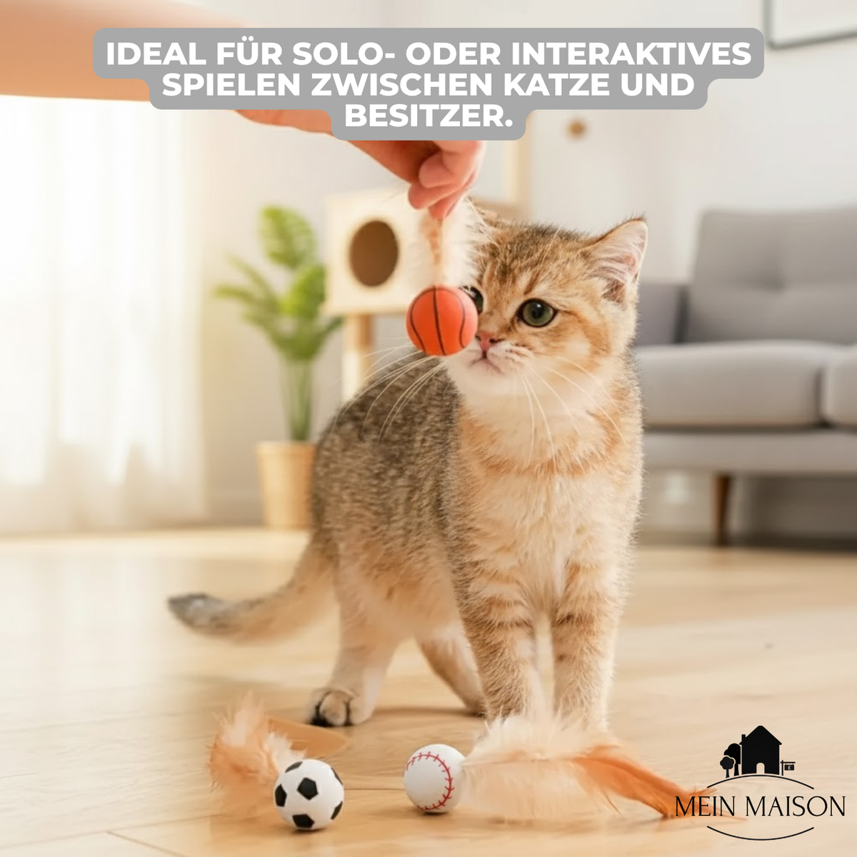 Sprungball für Katzen – rollt unberechenbar, ohne Batterien – Bild 7