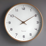 Wooden Frame Wall Clock with Silent Movement – No Ticking at Night