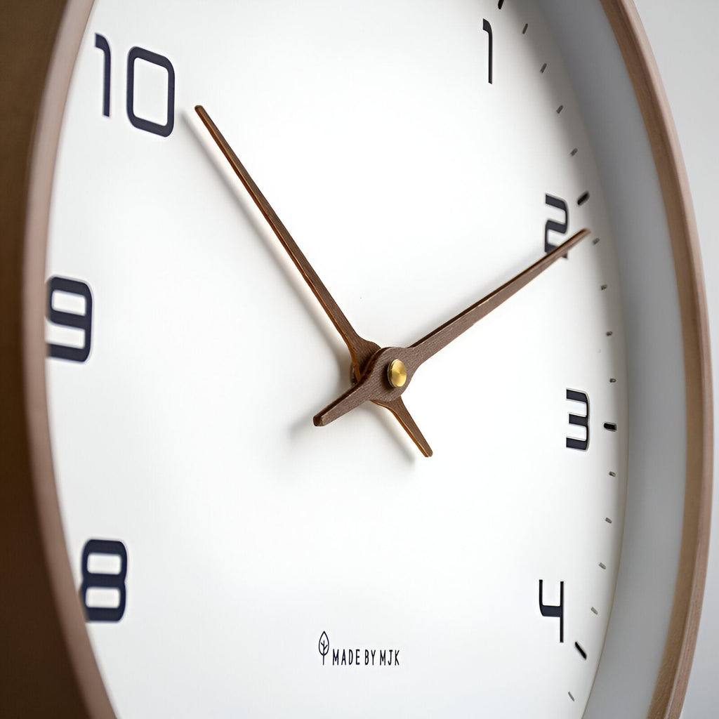 Wooden Frame Wall Clock with Silent Movement – No Ticking at Night – Image 4