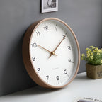 Wooden Frame Wall Clock with Silent Movement – No Ticking at Night – Image 3