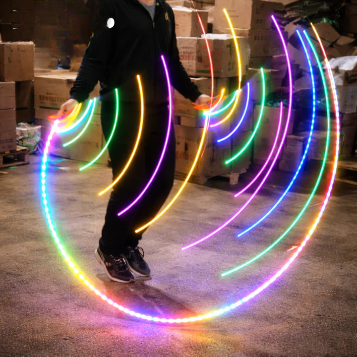 Springseil mit Leuchteffekt – zieht im Sprung einen Lichtkreis – Bild 6