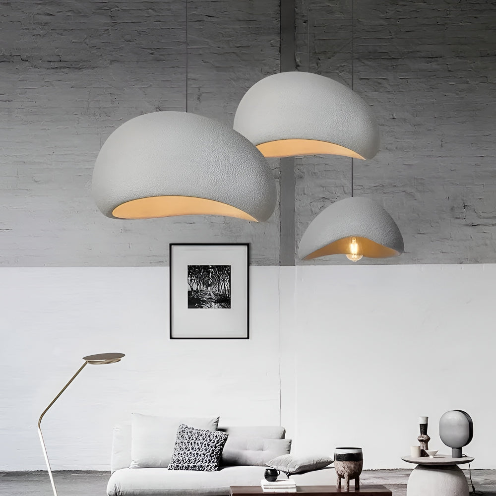 Hängeleuchte im Wabi-Sabi-Stil – handgeformt, in vier Durchmessern – Bild 7