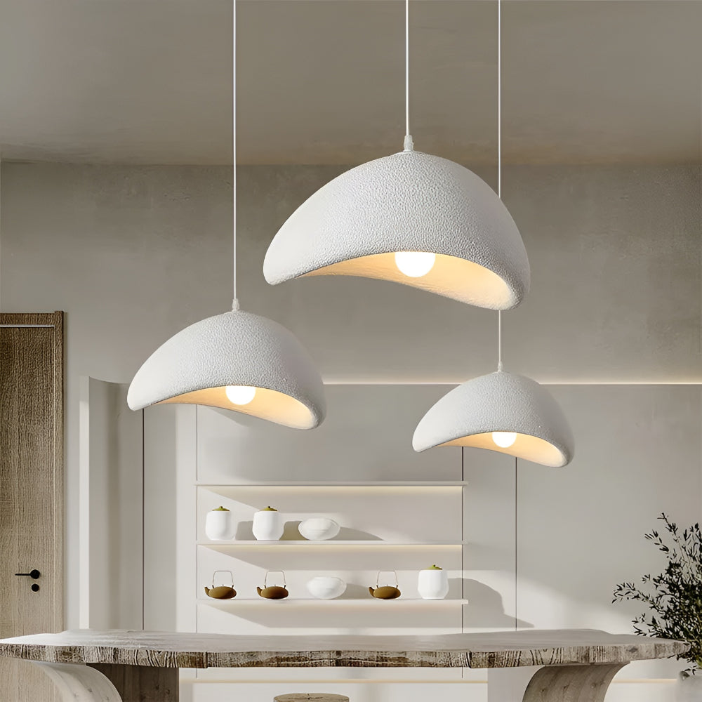 Hängeleuchte im Wabi-Sabi-Stil – handgeformt, in vier Durchmessern – Bild 8