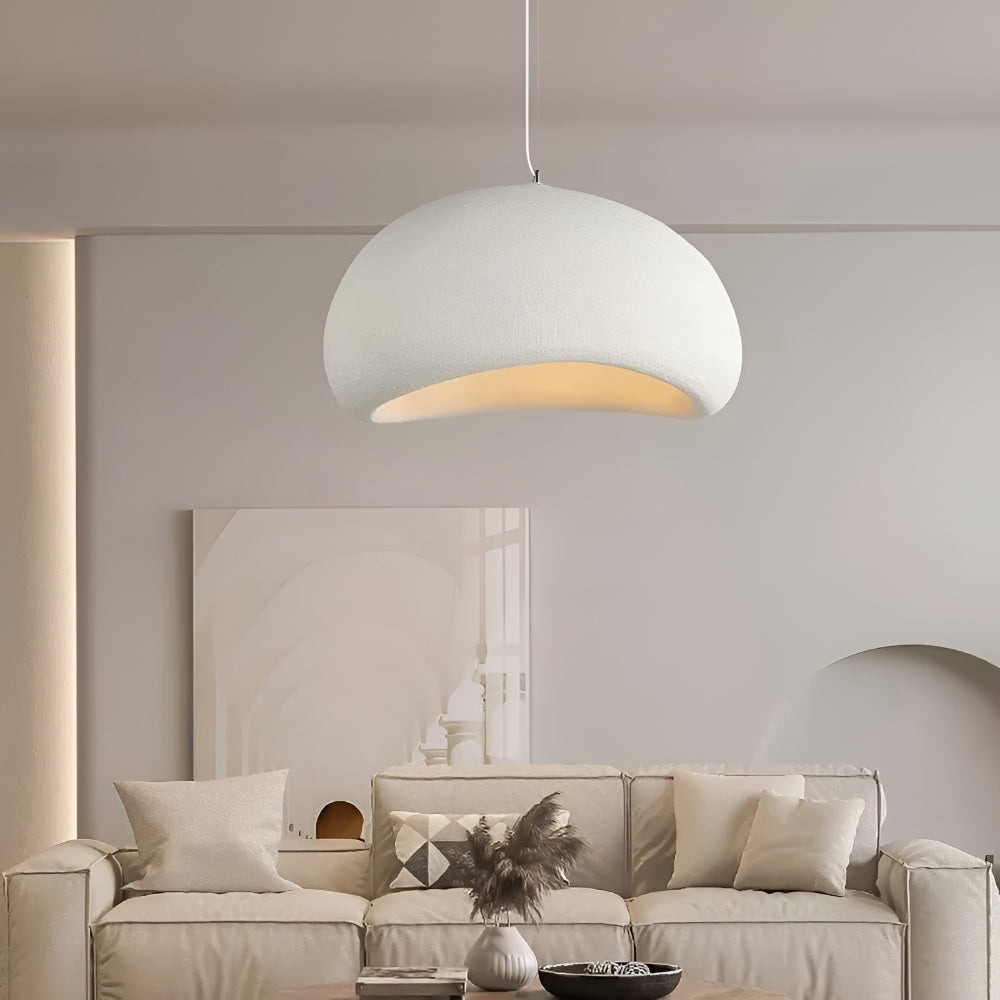 Hängeleuchte im Wabi-Sabi-Stil – handgeformt, in vier Durchmessern – Bild 9