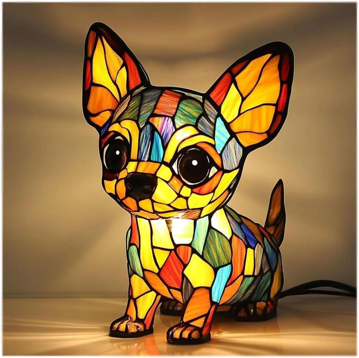 Nachtlampe als Hundefigur – warmweißes Licht, über USB betrieben – Bild 10