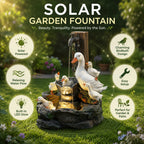 Pedestal Bird Bath with Solar Fountain – Stands on a Stake in the Garden Bed – Image 5