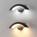 Curved Outdoor Wall Light in Aluminum – Built-In LED, No Bulb to Replace – Image 7