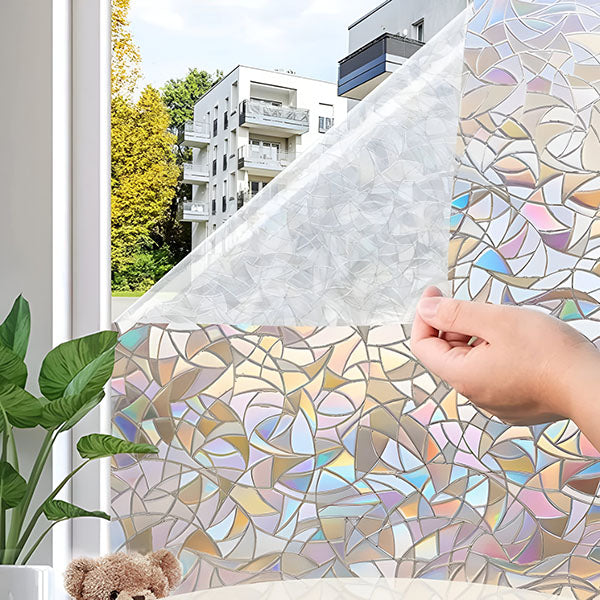 Fensterfolie mit Prismaeffekt – Sichtschutz, der Regenbogen wirft – Bild 6