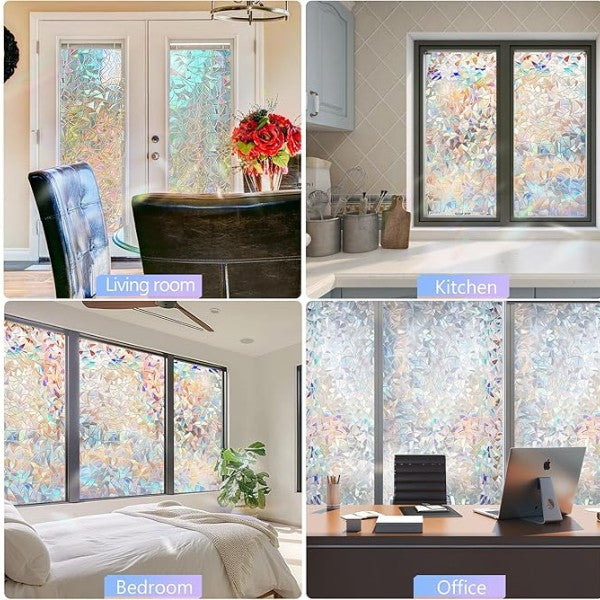 Fensterfolie mit Prismaeffekt – Sichtschutz, der Regenbogen wirft – Bild 5