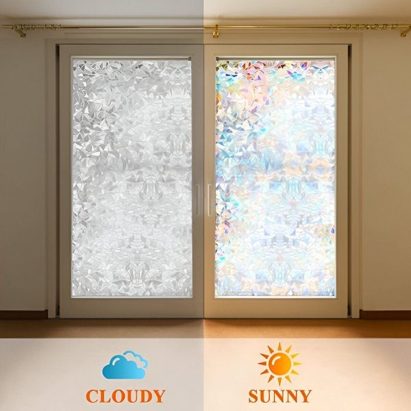 Fensterfolie mit Prismaeffekt – Sichtschutz, der Regenbogen wirft – Bild 7