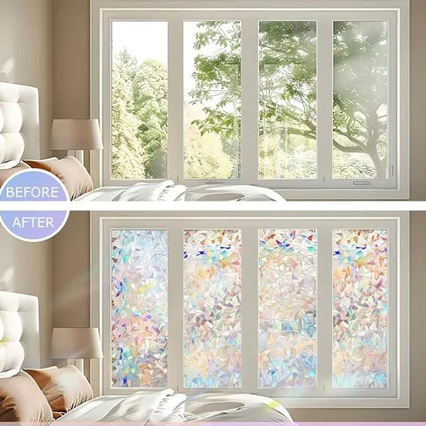 Fensterfolie mit Prismaeffekt – Sichtschutz, der Regenbogen wirft – Bild 2