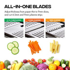 Adjustable Mandoline Slicer with Hand Guard – Even Slices Every Time – Image 4