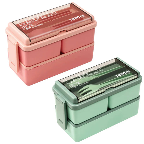 Bento-Box mit zwei Etagen – hält warm und kalt getrennt – Bild 1