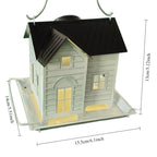 Metal Bird Feeder with Solar Light – Perches and Drainage Holes – Image 2