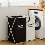 Laundry Sorter with Two or Three Sections – Aluminum Frame, Folds Away – Image 2
