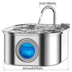 Stainless Steel Cat Water Fountain – 2.6 qt, Quiet Pump – Image 12