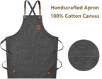 Heavy Canvas Apron – Adjustable Straps and Front Pockets – Image 9