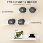 Metal Floating Wall Shelf with Hidden Bracket – Holds 22 lb – Image 3