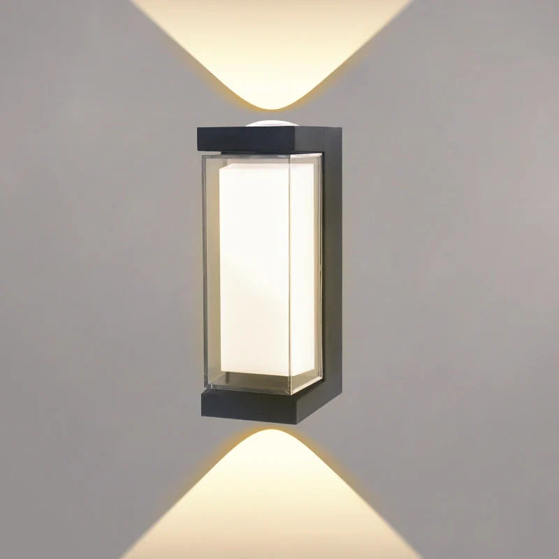 Schmale Wandleuchte mit Licht nach oben und unten – innen und außen – Bild 6