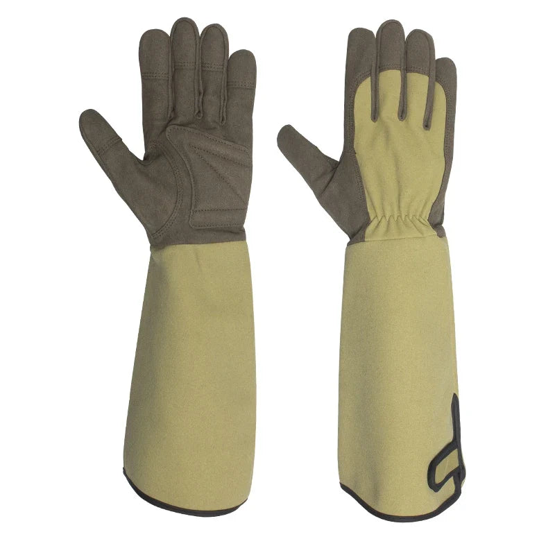 Gartenhandschuhe mit langem Schaft – Handfläche aus Mikrofaserleder – Bild 1