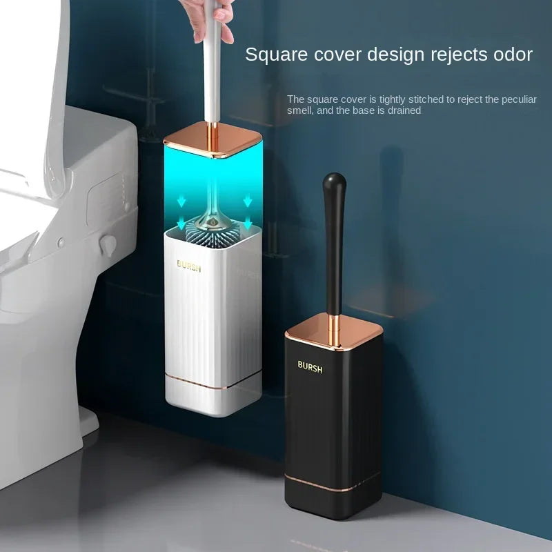 WC-Bürsten-Set mit Wandhalterung – schlanke Form, verdeckte Tropfschale – Bild 8