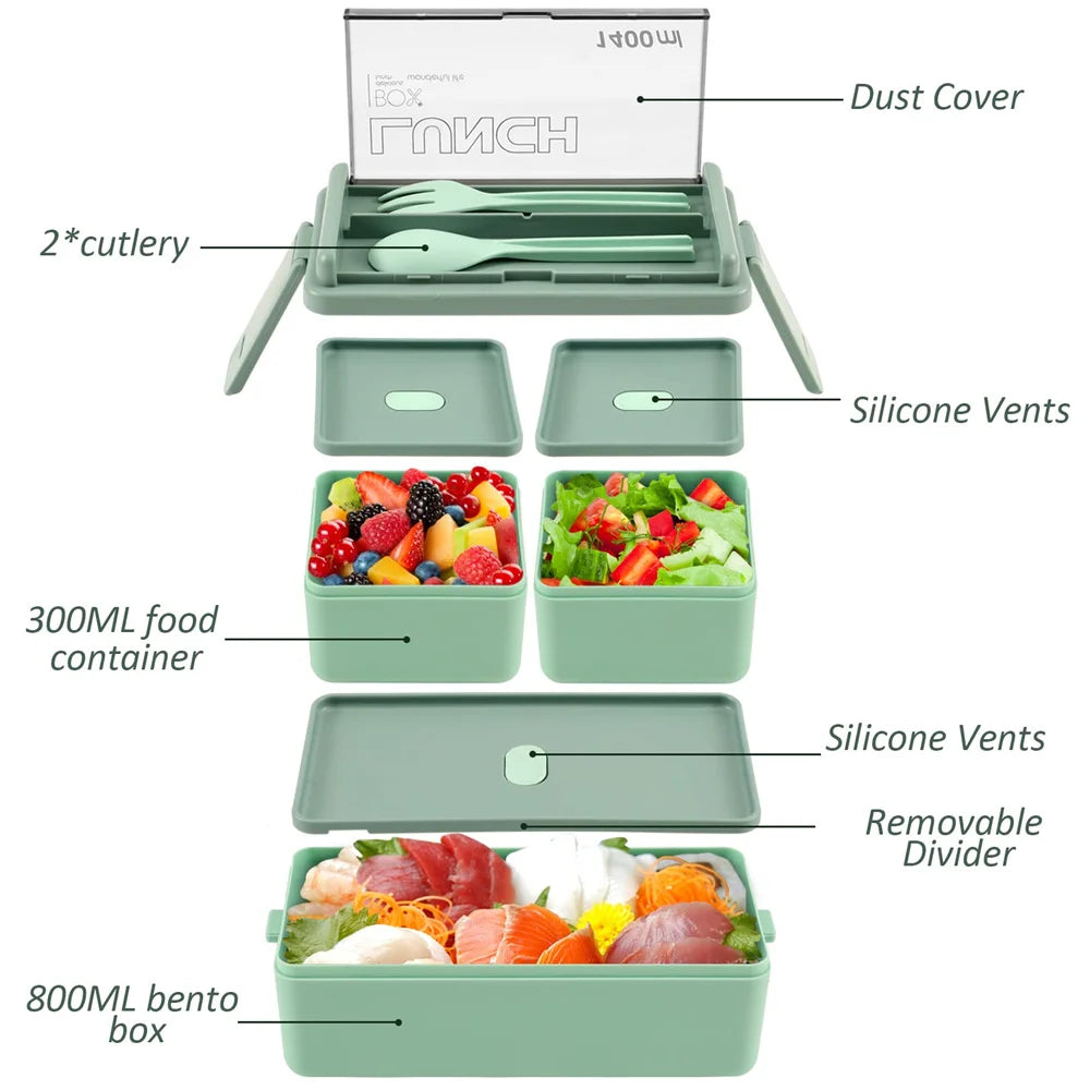 Bento-Box mit zwei Etagen – hält warm und kalt getrennt – Bild 7