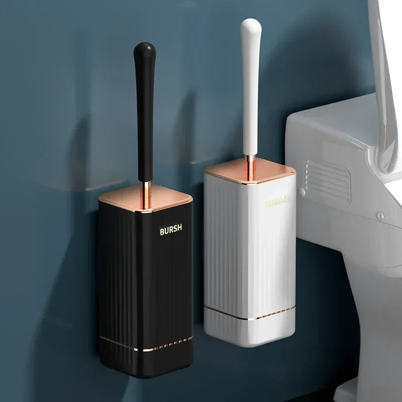 WC-Bürsten-Set mit Wandhalterung – schlanke Form, verdeckte Tropfschale – Bild 2