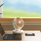 Oscillating Desk Fan with Rechargeable Battery – Three Speeds, Cordless – Image 1