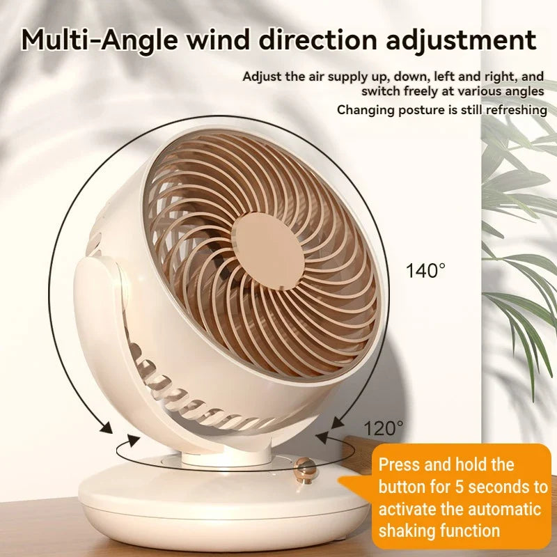 Tischventilator mit Rundumdrehung – drei Stufen, mit Akku – Bild 6