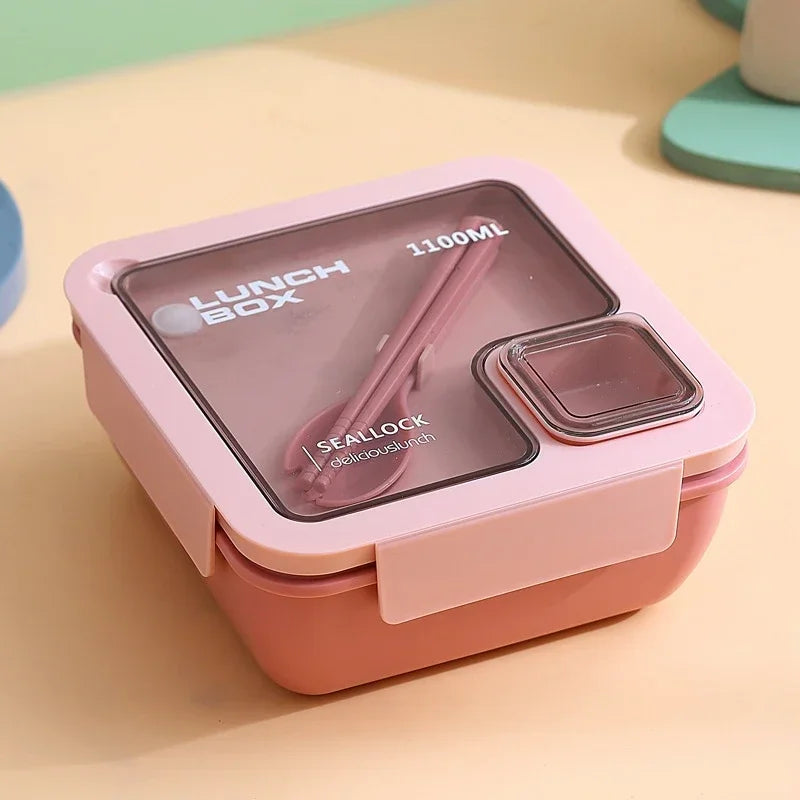 Bento-Box mit Besteck – dicht schließend, für Mikrowelle und Spülmaschine – Bild 3