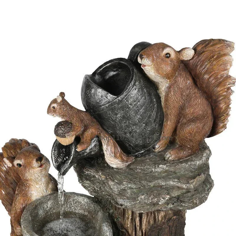 Gartenfigur aus Kunstharz – als Ente oder Eichhörnchen, mit Solarlicht – Bild 2