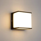 Cube Outdoor Wall Light – Warm White, Weatherproof – Image 1