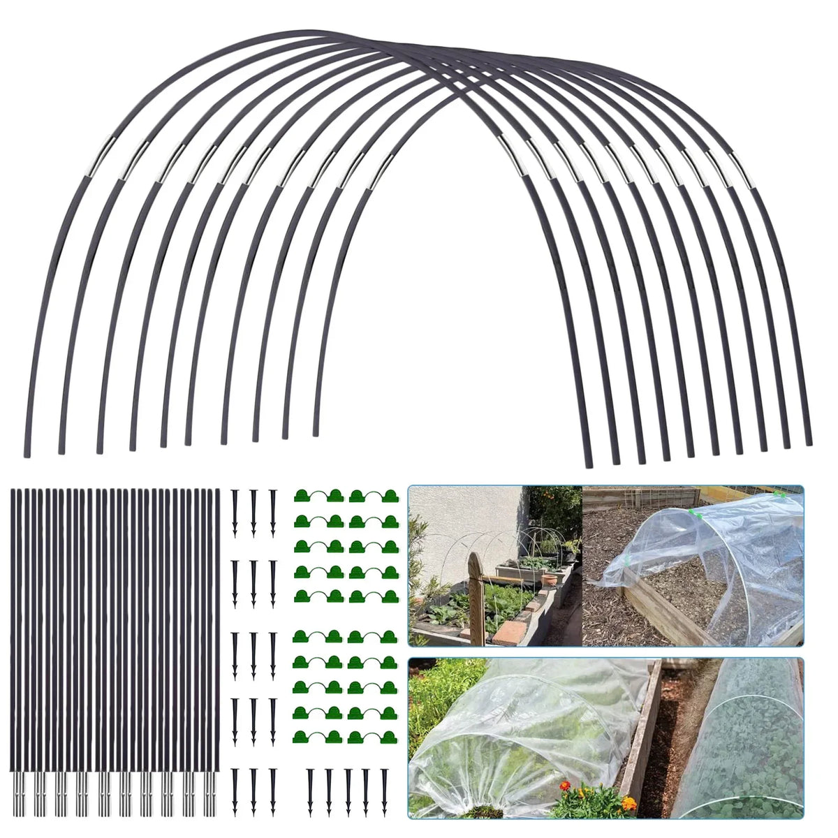 Gartenbügel aus Fiberglas mit Steckverbindern – Tunnel nach Maß – Bild 1