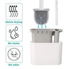 Silicone Toilet Brush with Vented Holder – Dries Between Uses – Image 6