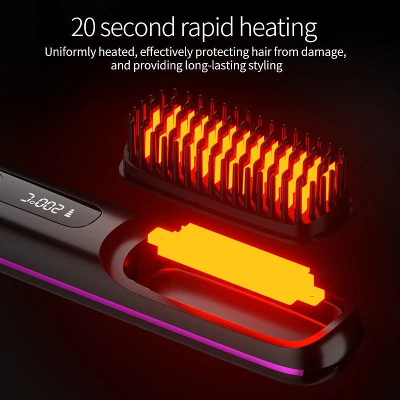 Kabelloses Glätteisen mit Keramikplatten – per USB geladen – Bild 7