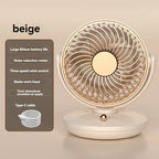 Oscillating Desk Fan with Rechargeable Battery – Three Speeds, Cordless – Image 4