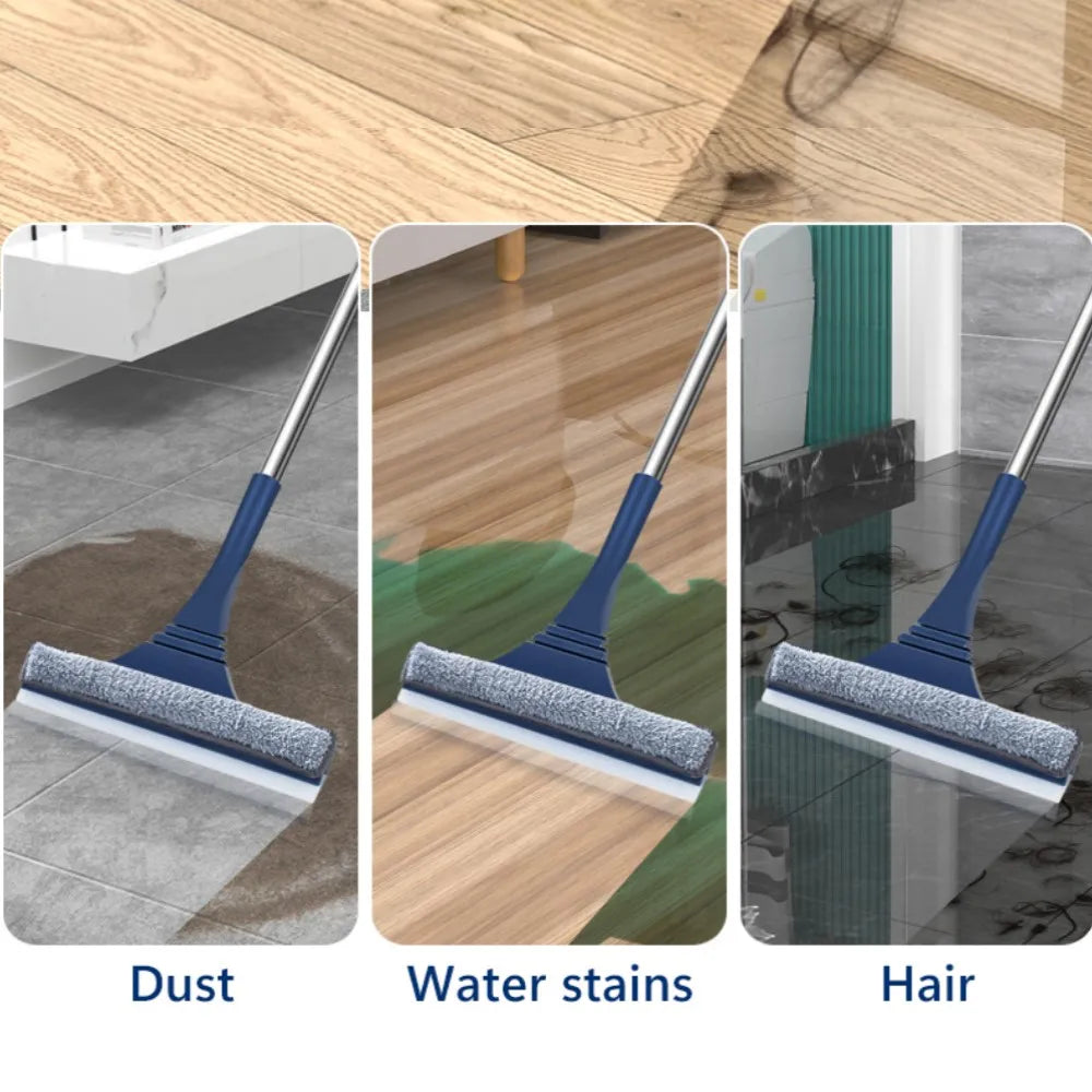 Window Squeegee with Telescopic Pole – Scrubber and Squeegee on One Head – Image 3