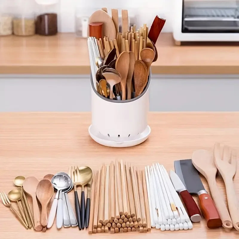 Besteckhalter mit Abtropfschale – mehrere Fächer übereinander – Bild 2