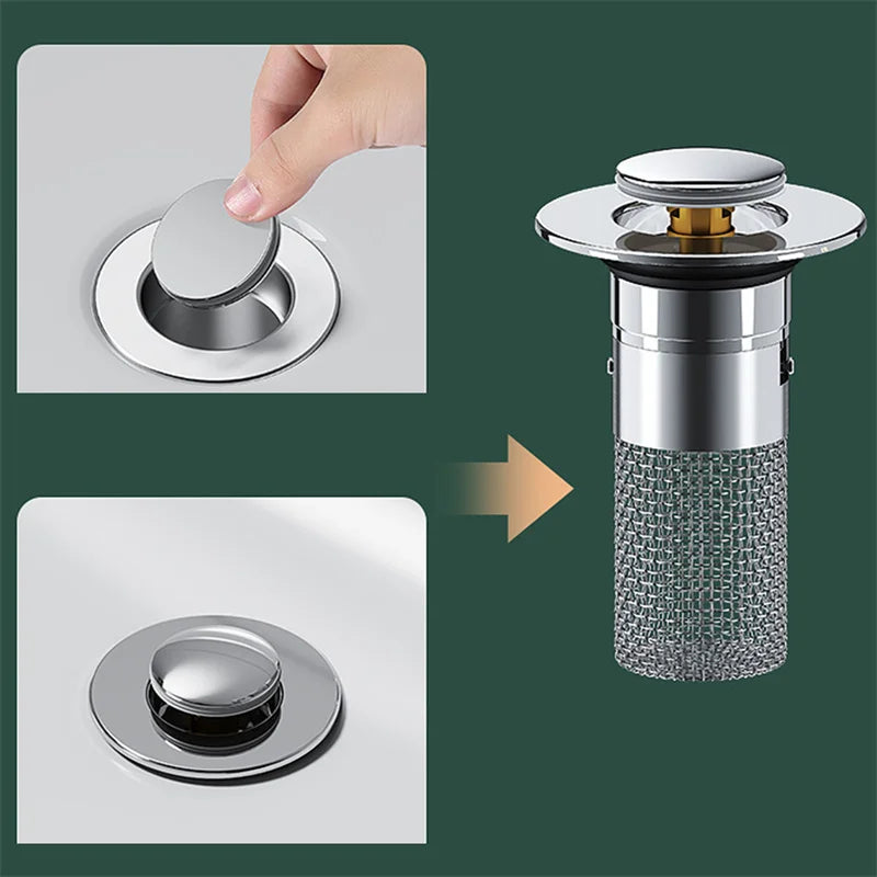 Stainless Steel Drain Stopper – Doubles as a Hair Catcher – Image 3