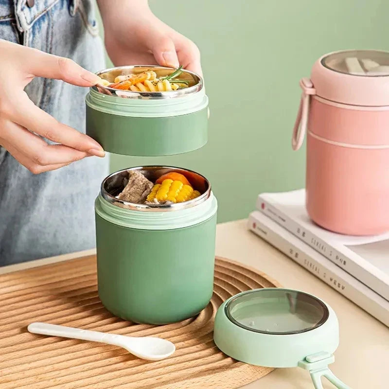 Thermobehälter aus Edelstahl – für Suppe, auslaufsicher verschlossen – Bild 1
